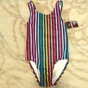 Rainbow Stripe One Piece Swimsuit